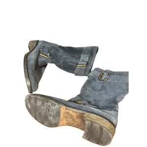 Paul Green Munchen Suede Moto Biker Boots Women's size 7.5 UK- 10 US